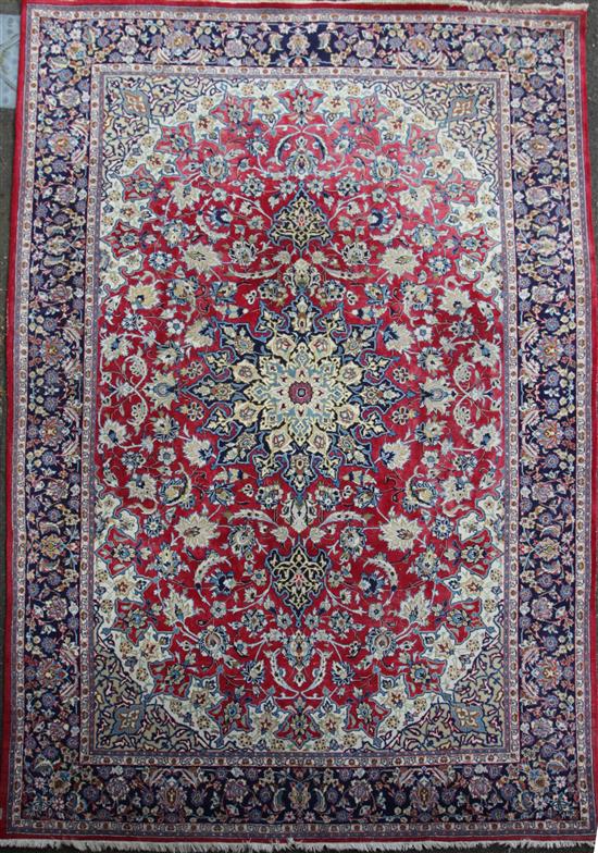 A Kashan carpet, 13ft by 9ft 10in.